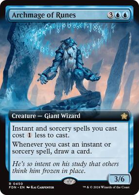 Archmage of Runes (Extended Art) card from Foundations