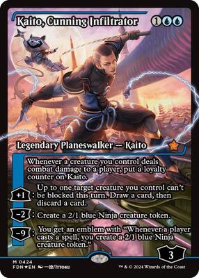 Kaito, Cunning Infiltrator (Showcase) card from Foundations