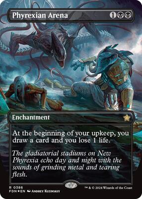 Phyrexian Arena (Borderless) (Mana Foil) card from Foundations
