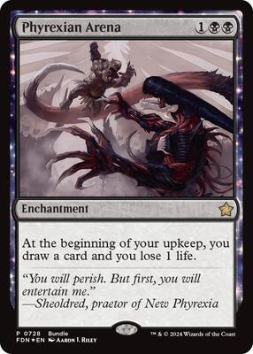 Phyrexian Arena (FDN Bundle) card from Unique and Miscellaneous Promos