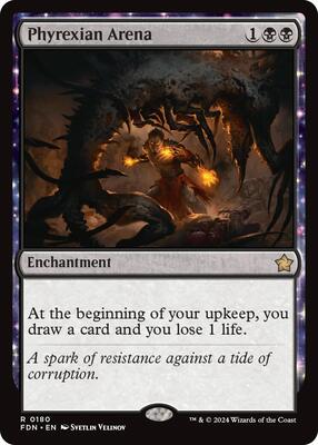 Phyrexian Arena card from Foundations