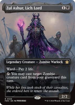 Zul Ashur, Lich Lord (Borderless) card from Foundations
