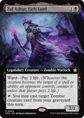 Zul Ashur, Lich Lord (Extended Art) card from Foundations