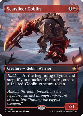 Searslicer Goblin (Borderless) card from Foundations