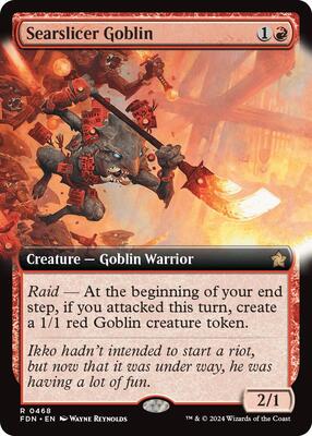 Searslicer Goblin (Extended Art) card from Foundations