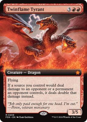 Twinflame Tyrant (Extended Art) card from Foundations