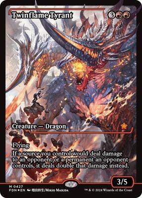 Twinflame Tyrant (Showcase) card from Foundations