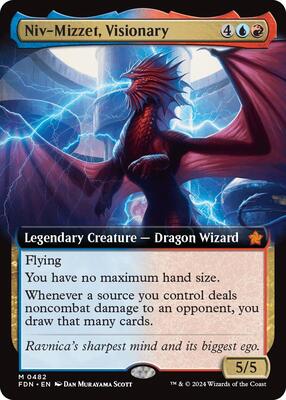 Niv-Mizzet, Visionary (Extended Art) card from Foundations