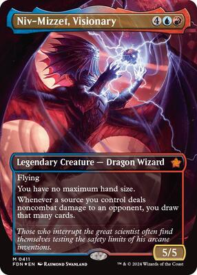 Niv-Mizzet, Visionary (Borderless) (Mana Foil) card from Foundations