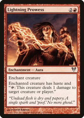 Lightning Prowess card from Avacyn Restored