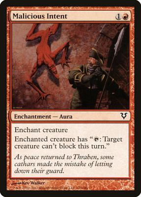 Malicious Intent card from Avacyn Restored