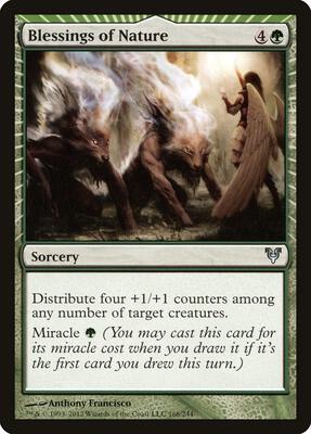 Blessings of Nature card from Avacyn Restored