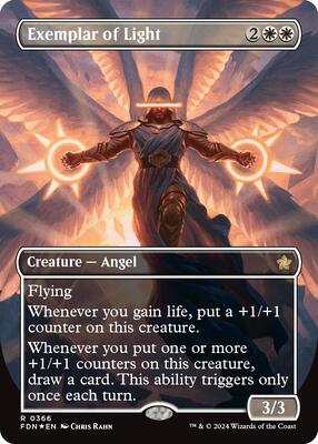 Exemplar of Light (Borderless) (Mana Foil) card from Foundations