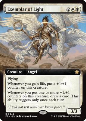 Exemplar of Light (Extended Art) card from Foundations