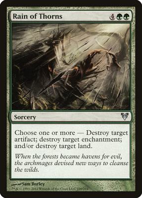 Rain of Thorns card from Avacyn Restored