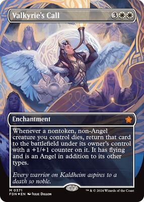 Valkyrie's Call (Borderless) (Mana Foil) card from Foundations
