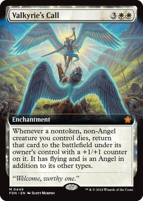 Valkyrie's Call (Extended Art) card from Foundations