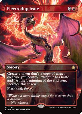 Electroduplicate (Borderless) (Mana Foil) card from Foundations