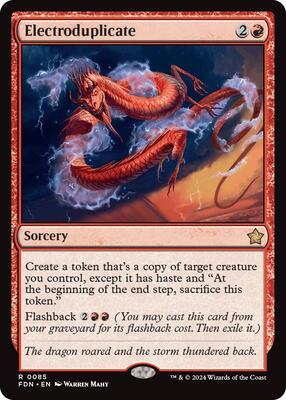 Electroduplicate card from Foundations