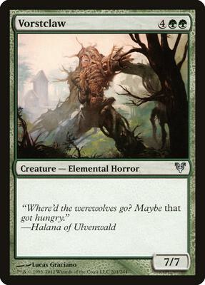 Vorstclaw card from Avacyn Restored