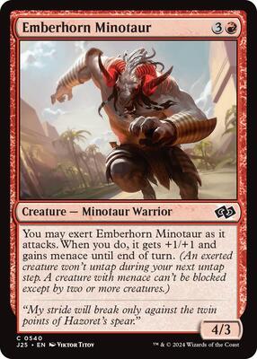 Emberhorn Minotaur card from Foundations Jumpstart