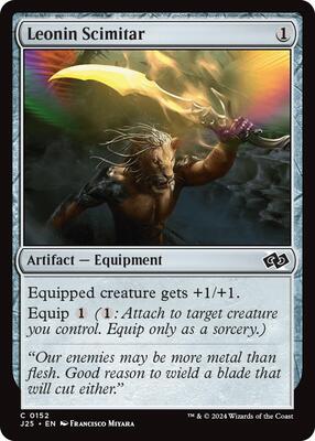 Leonin Scimitar card from Foundations Jumpstart