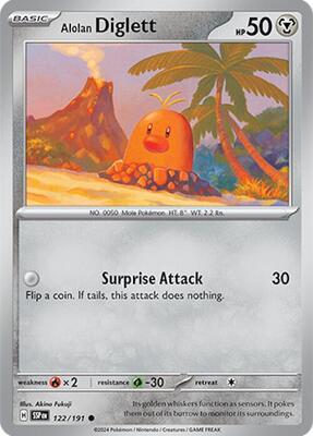 Alolan Diglett card from SV08: Surging Sparks