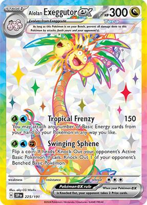 Alolan Exeggutor ex - 225/191 card from SV08: Surging Sparks