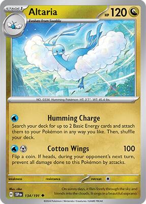 Altaria card from SV08: Surging Sparks