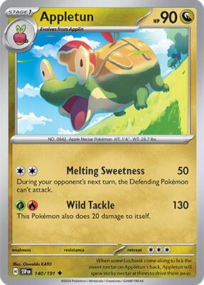 Appletun - 140/191 card from SV08: Surging Sparks