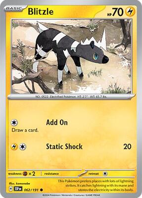 Blitzle card from SV08: Surging Sparks