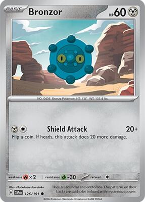 Bronzor card from SV08: Surging Sparks