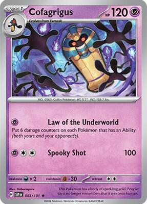 Cofagrigus card from SV08: Surging Sparks