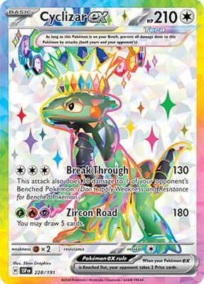 Cyclizar ex - 228/191 card from SV08: Surging Sparks