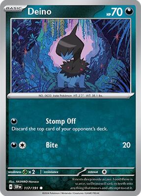 Deino card from SV08: Surging Sparks