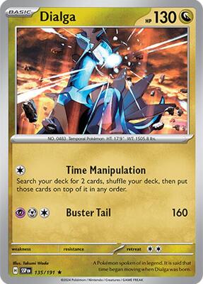 Dialga card from SV08: Surging Sparks