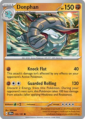 Donphan card from SV08: Surging Sparks