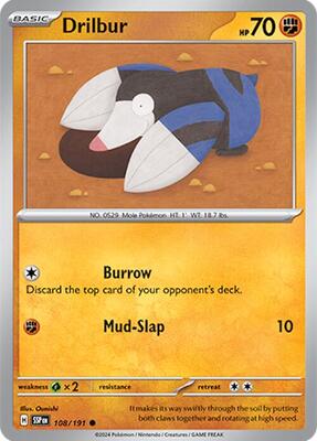 Drilbur card from SV08: Surging Sparks