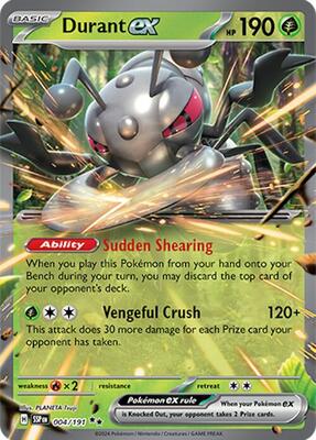 Durant ex - 004/191 card from SV08: Surging Sparks