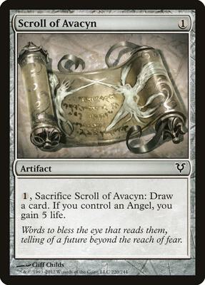 Scroll of Avacyn card from Avacyn Restored