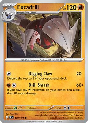Excadrill card from SV08: Surging Sparks