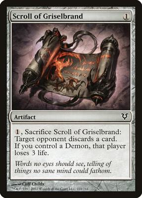 Scroll of Griselbrand card from Avacyn Restored