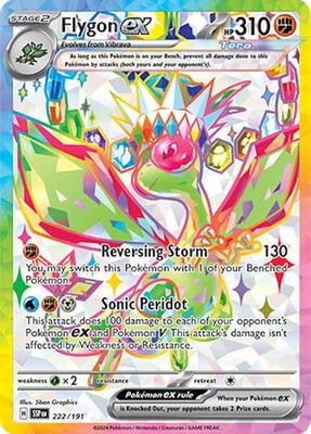 Flygon ex - 222/191 card from SV08: Surging Sparks