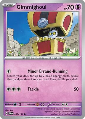 Gimmighoul card from SV08: Surging Sparks