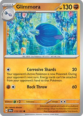 Glimmora card from SV08: Surging Sparks