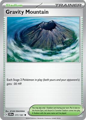 Gravity Mountain card from SV08: Surging Sparks