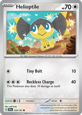 Helioptile card from SV08: Surging Sparks