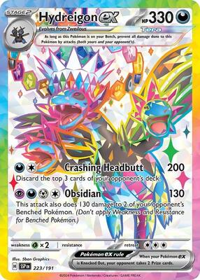 Hydreigon ex - 223/191 card from SV08: Surging Sparks