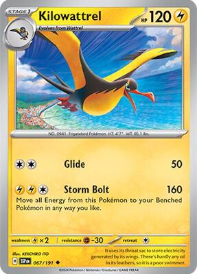 Kilowattrel card from SV08: Surging Sparks