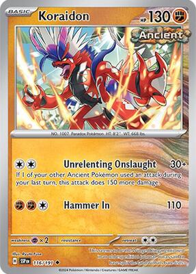 Koraidon card from SV08: Surging Sparks